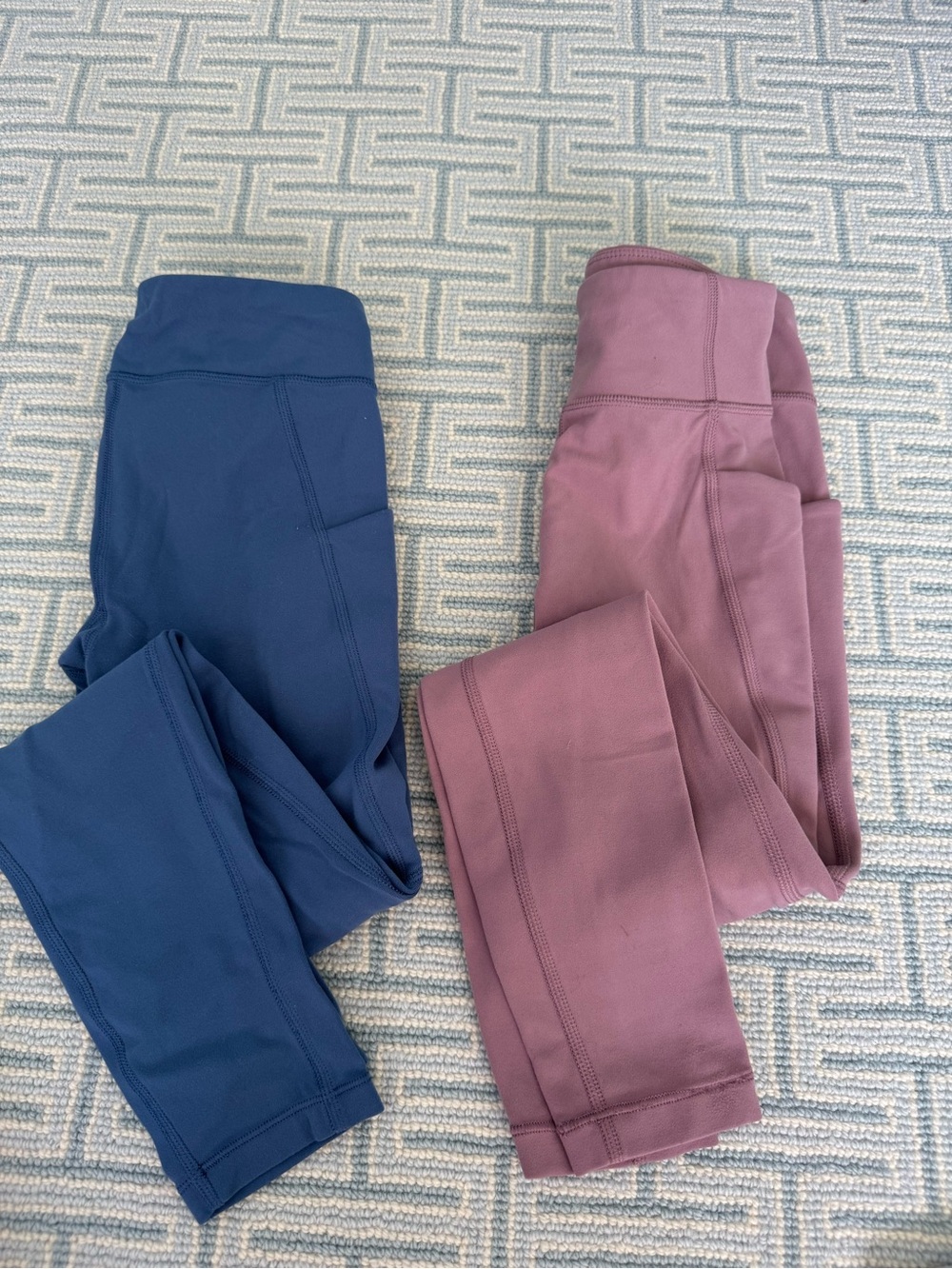 Athleta Kids Active Leggings - Blue and Mauve